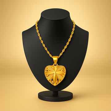 Elegant Gold Heart Pendant for Women
